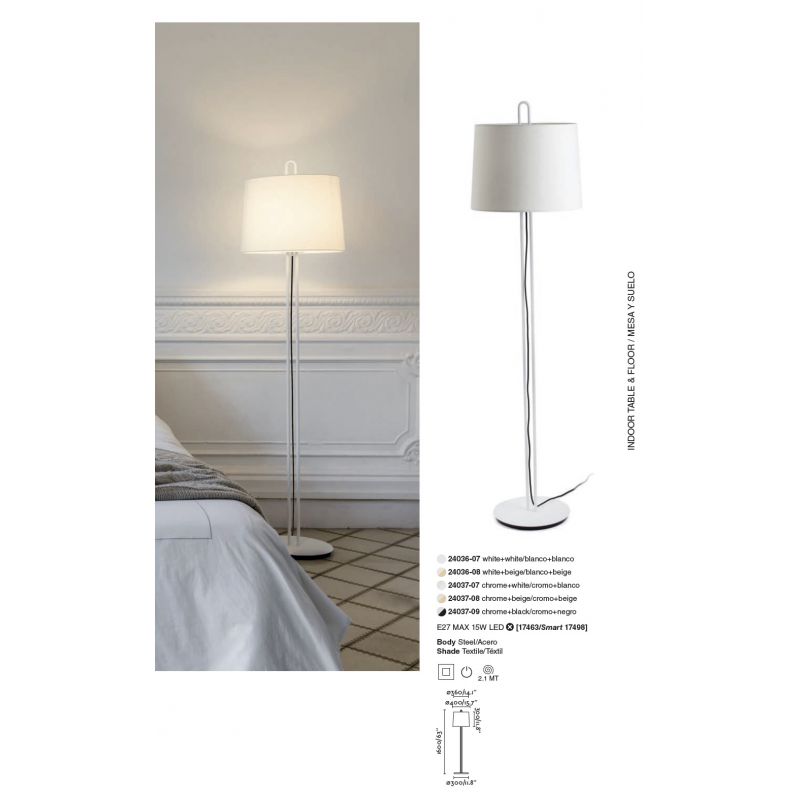 Lampadar / Lampa de podea moderna design elegant MONTREAL crom/negru