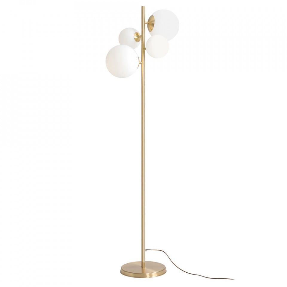 Lampadar maro alama/alb din metal cu 4 becuri 161 cm Bloom Aldex