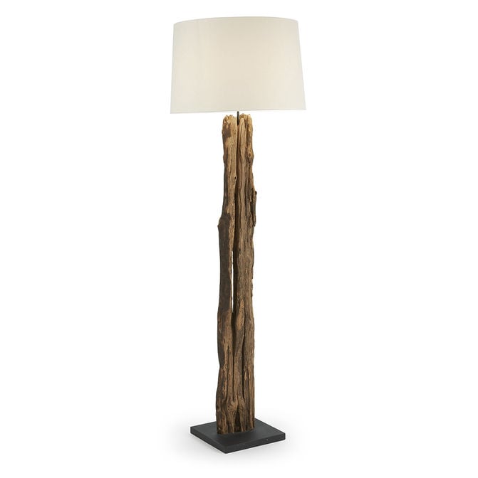 Lampadar maro/alb din lemn 175 cm Powell Kave Home