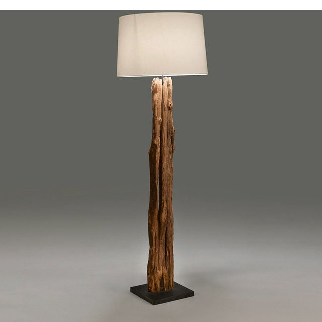 Lampadar maro/alb din lemn 175 cm Powell Kave Home