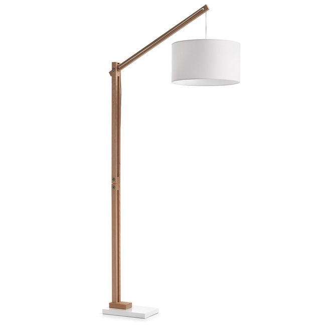 Lampadar maro/alb din lemn 186 cm Riaz Kave Home