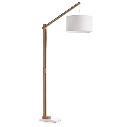 Lampadar maro/alb din lemn 186 cm Riaz Kave Home