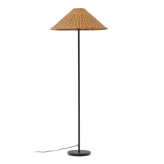 Lampadar maro din ratan 154 cm Urania Kave Home