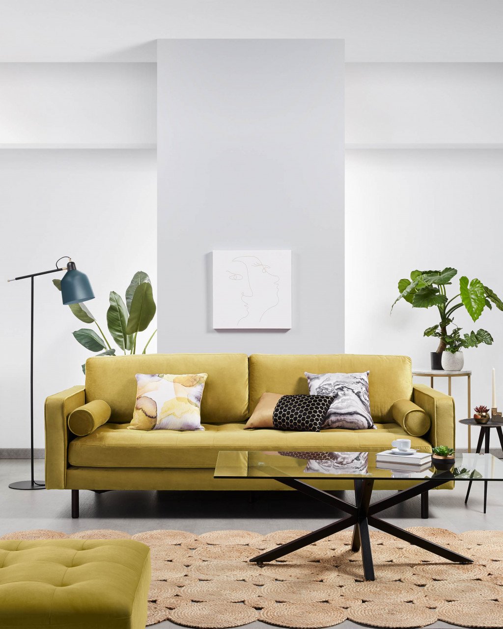 Lampadar multicolor din metal 146 cm Olimpia Kave Home