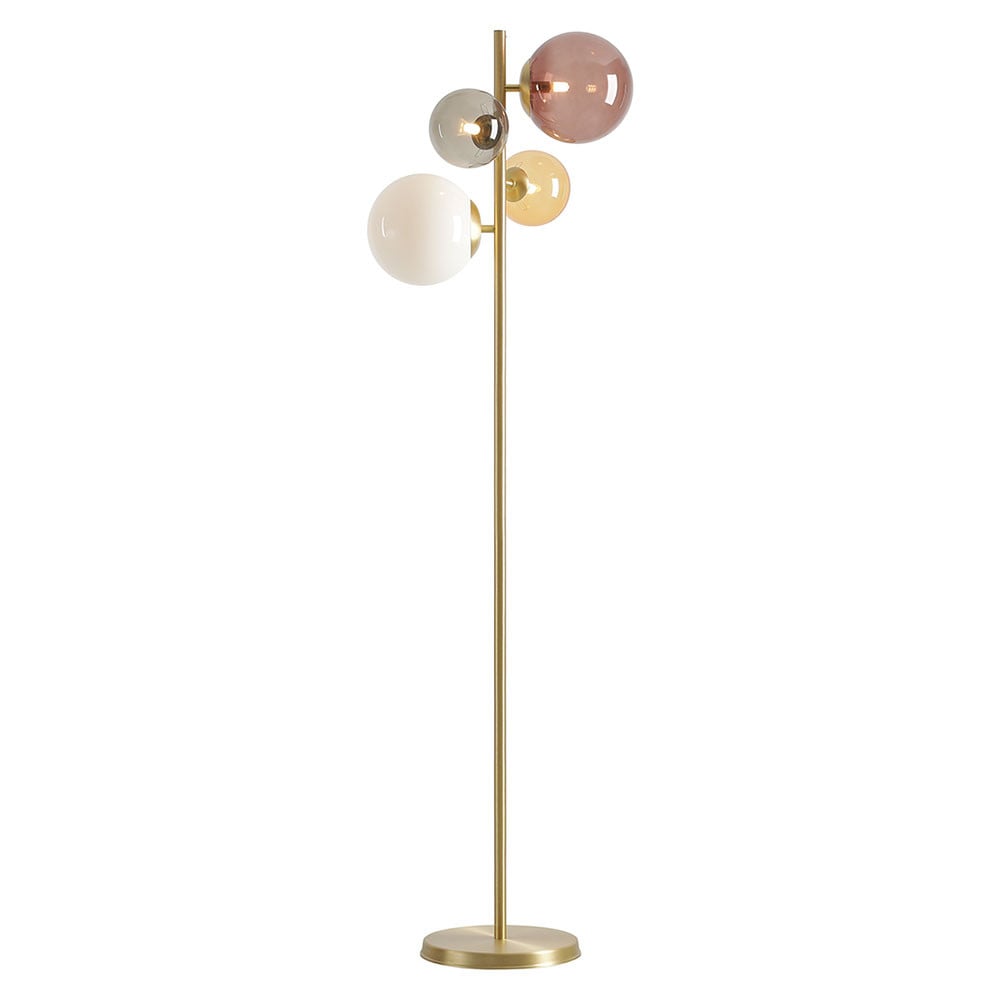 Lampadar multicolor din sticla cu 4 becuri 161 cm Bloom Aldex