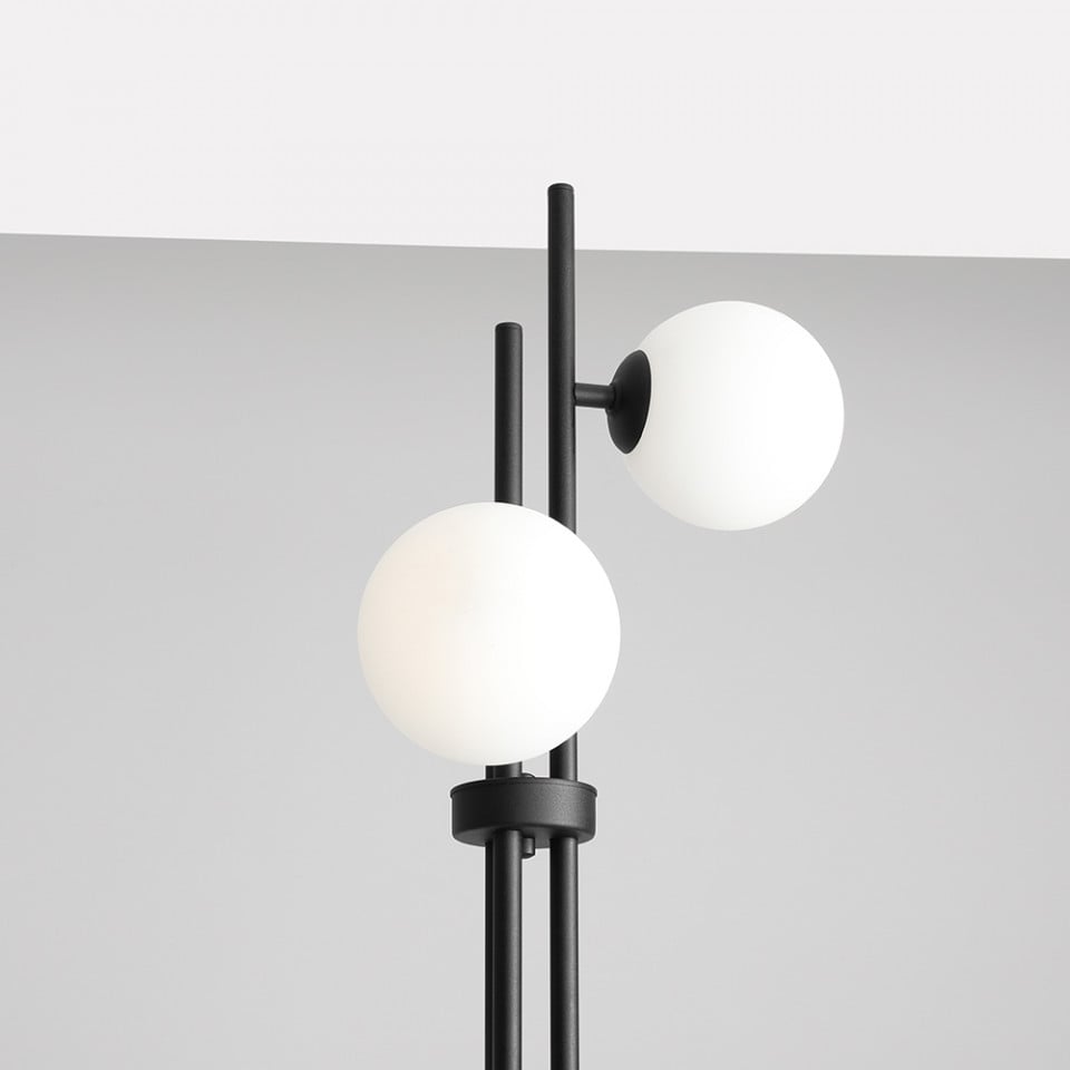 Lampadar negru/alb din metal cu 3 becuri 168 cm Harmony Aldex