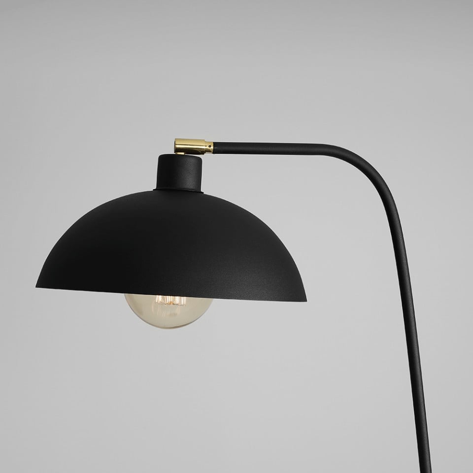 Lampadar negru/auriu din metal 165 cm Espace Aldex
