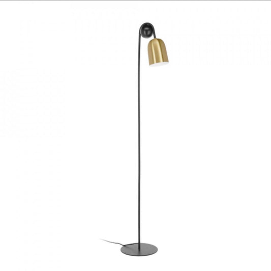 Lampadar negru/auriu din metal 180 cm Natsumi Kave Home