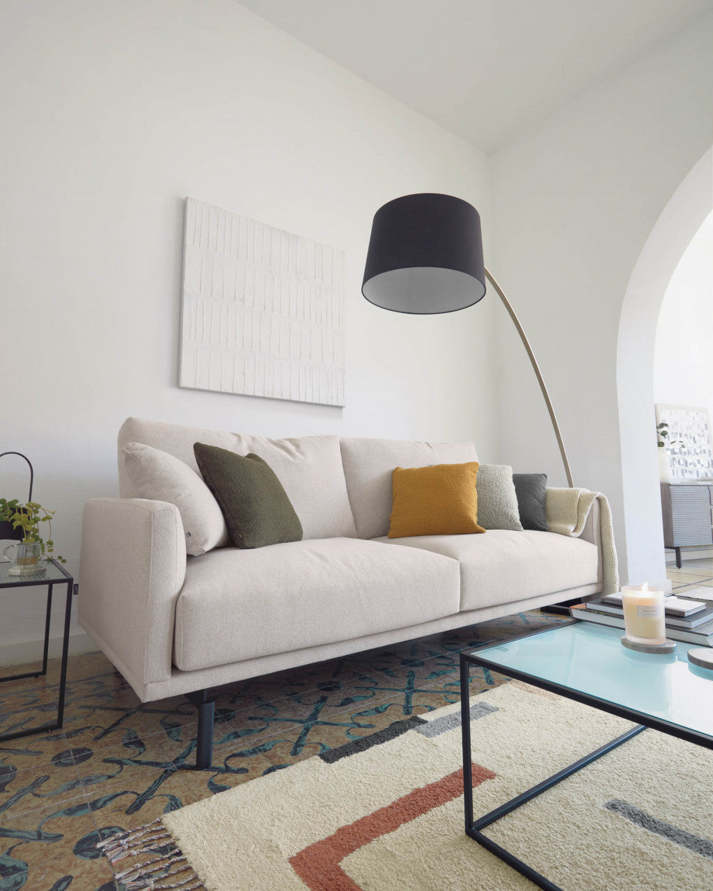 Lampadar negru din metal 210 cm Juhe Kave Home
