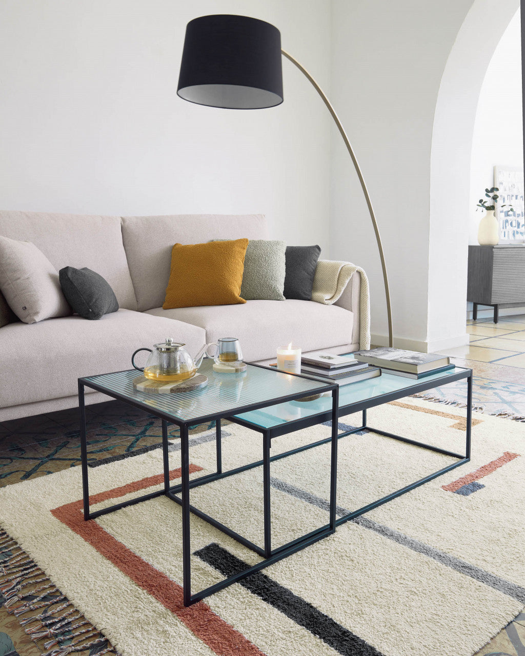 Lampadar negru din metal 210 cm Juhe Kave Home