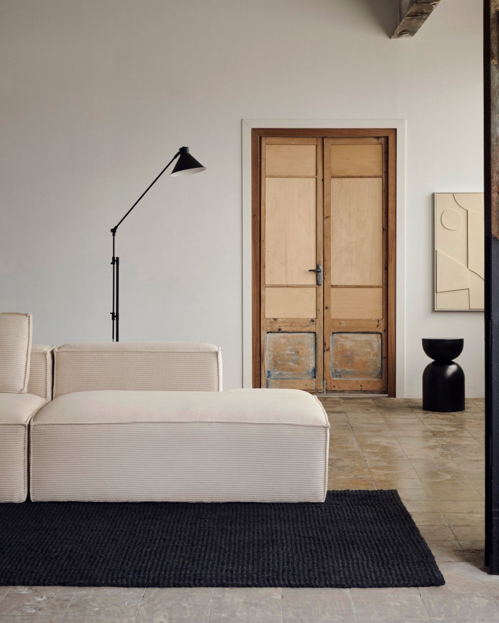 Lampadar negru din metal 220 cm Dione Kave Home