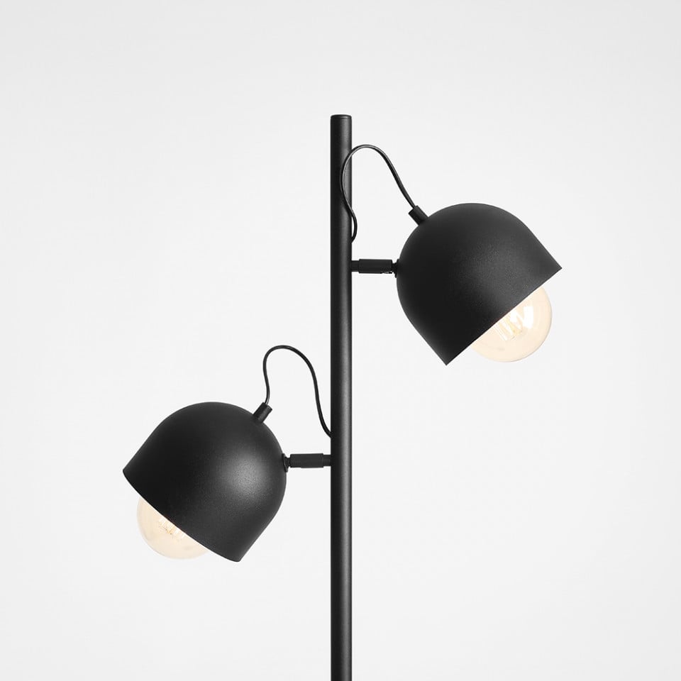 Lampadar negru din metal cu 2 becuri 161 cm Beryl Aldex