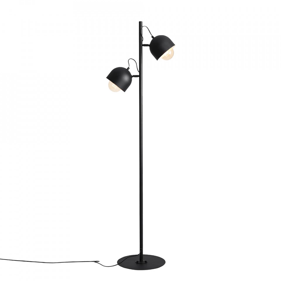 Lampadar negru din metal cu 2 becuri 161 cm Beryl Aldex