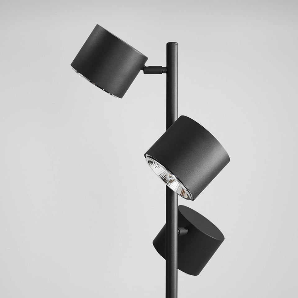 Lampadar negru din metal cu 3 becuri 165 cm Bot Aldex