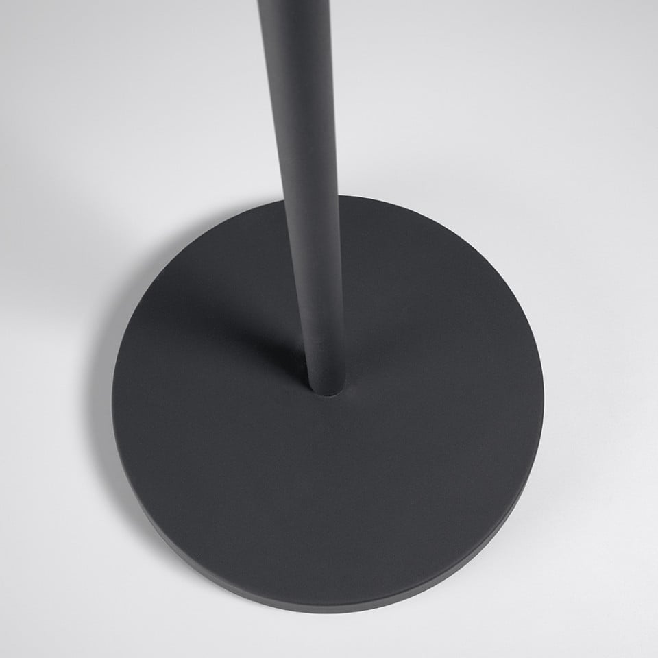 Lampadar pentru exterior alb/negru din metal 155 cm Dinesh Kave Home
