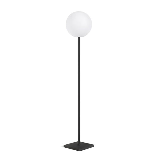 Lampadar portabil alb/negru din metal 120 cm Dinesh Kave Home