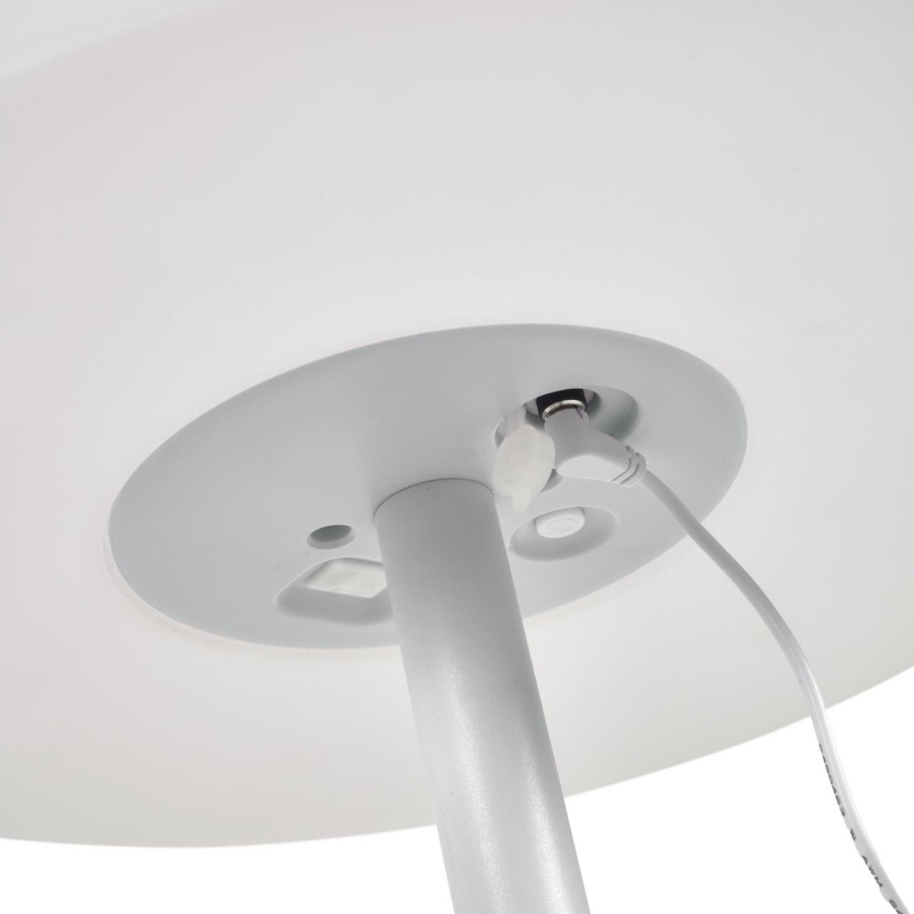Lampadar solar alb din metal 120 cm Amaray Kave Home