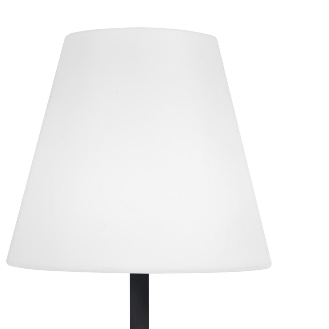 Lampadar solar alb/negru din metal 120 cm Amaray Kave Home