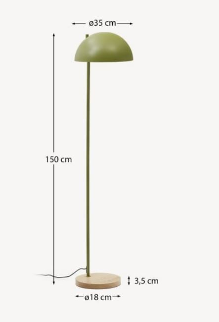 Lampadar verde din metal 150 cm Catlar Kave Home