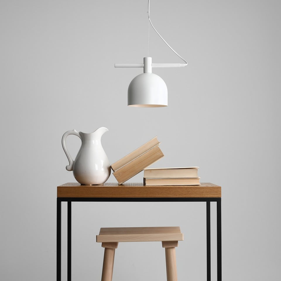 Lustra alba din metal Beryl White Aldex