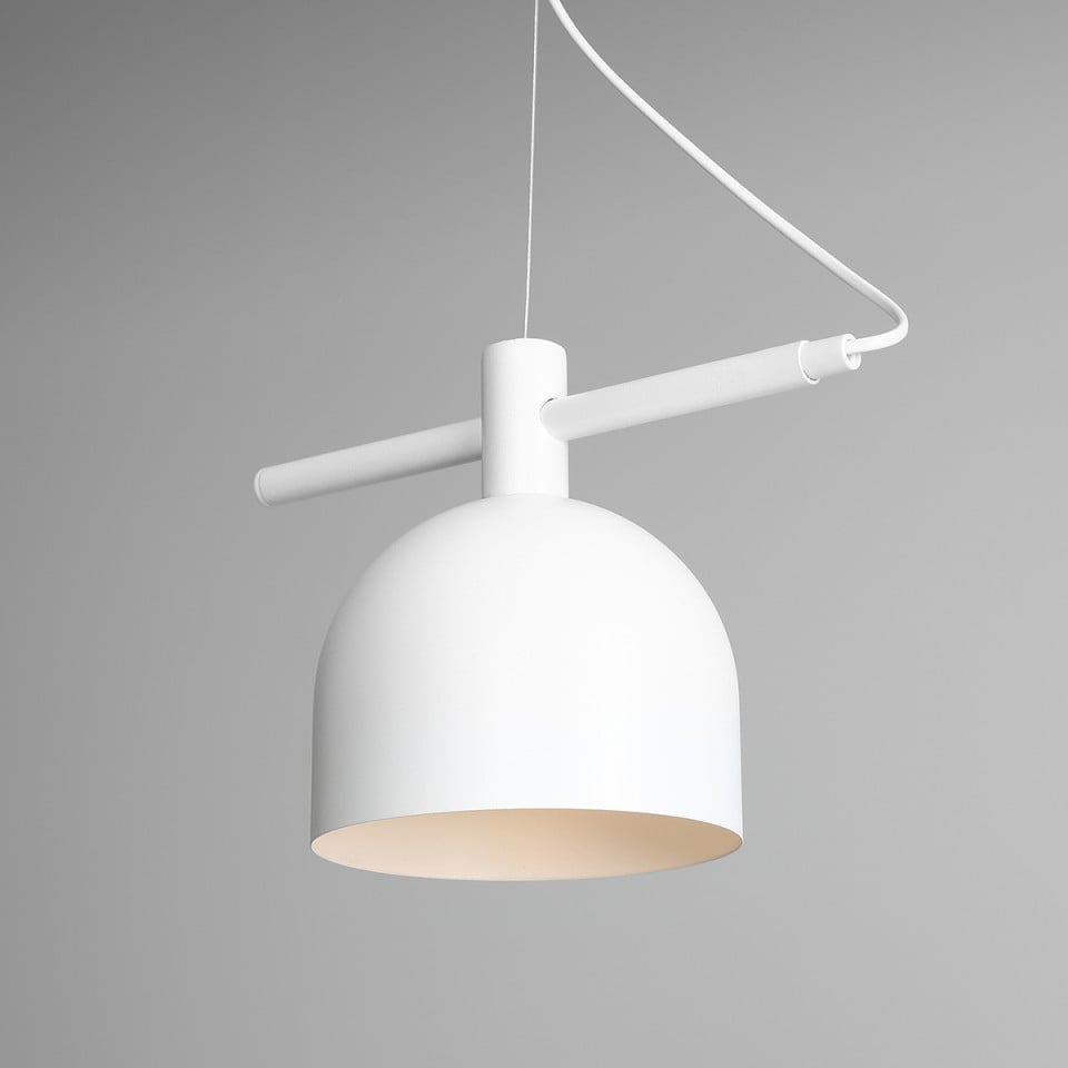 Lustra alba din metal Beryl White Aldex