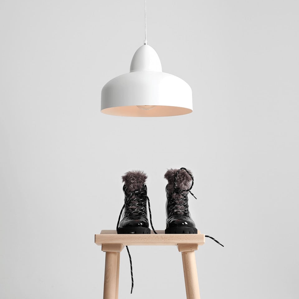 Lustra alba din metal Como Aldex