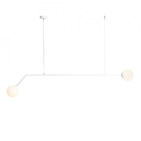 Lustra alba din metal cu 2 becuri Pure Aldex