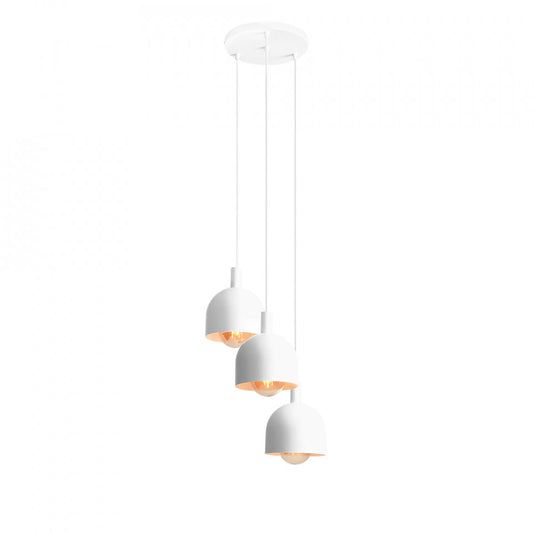 Lustra alba din metal cu 3 becuri Beryl Aldex