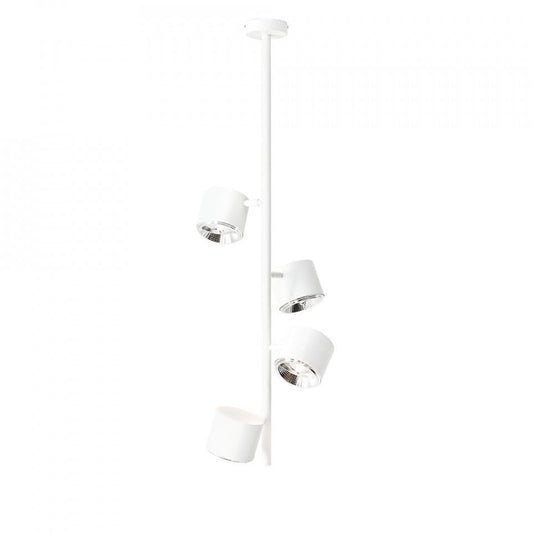 Lustra alba din metal cu 4 becuri Bot Vertical Aldex