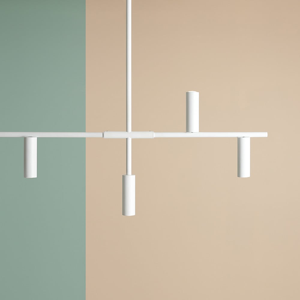 Lustra alba din metal cu 7 becuri Trevo Aldex