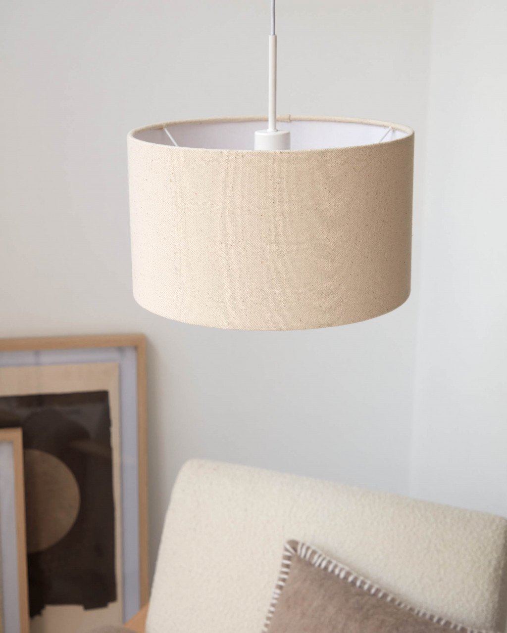 Lustra alba din metal Fulvia Kave Home