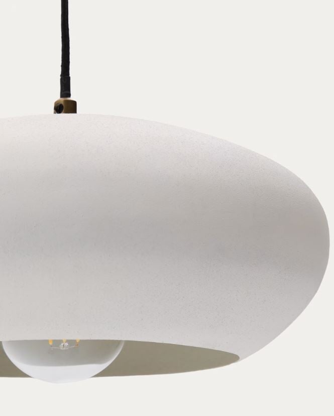 Lustra alba din metal Inda Kave Home