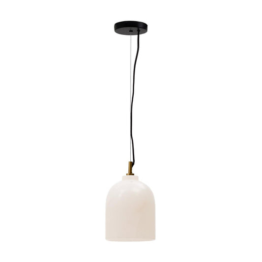 Lustra alba din metal Shenli Kave Home