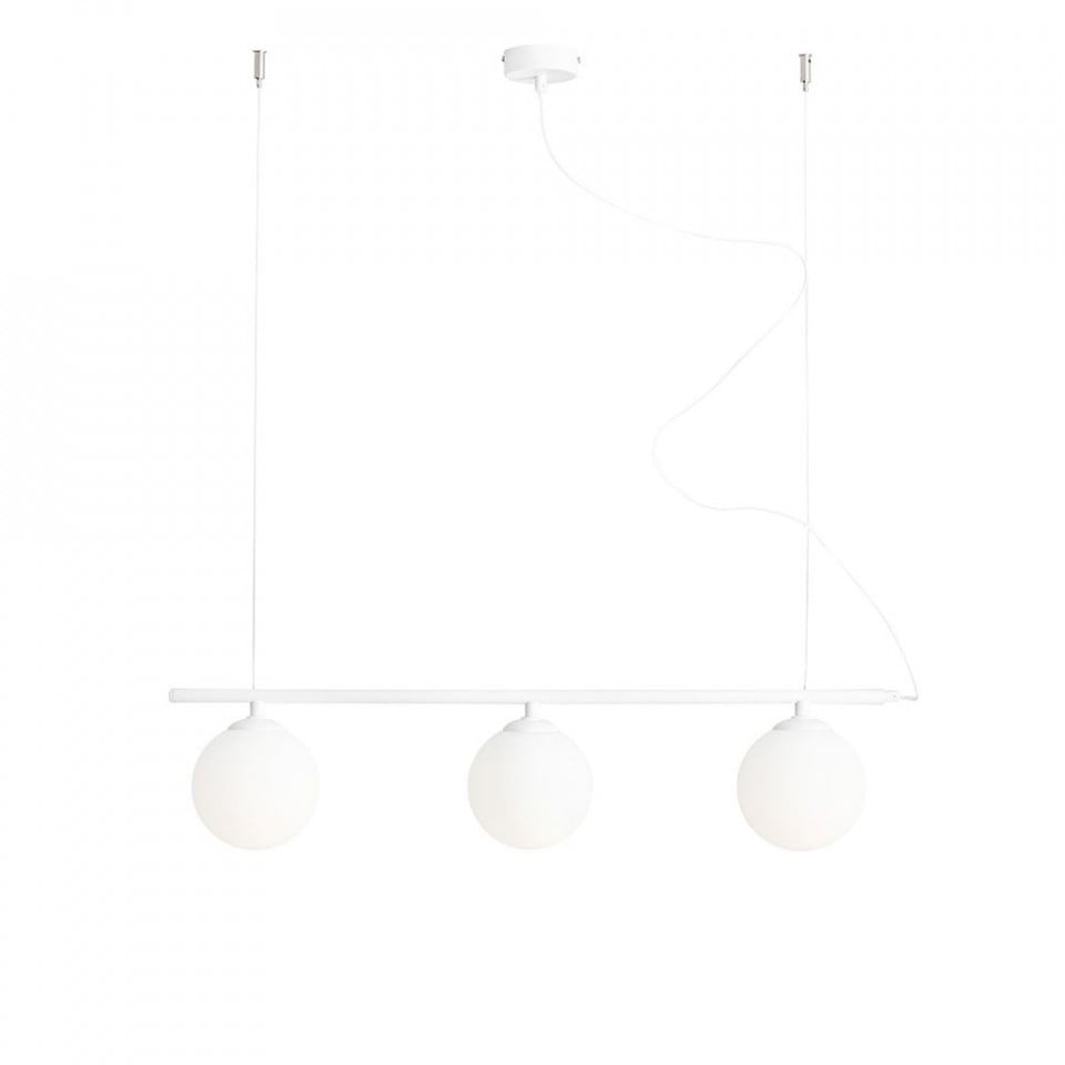 Lustra alba din sticla cu 3 becuri Beryl Glass Aldex