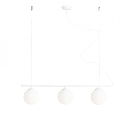 Lustra alba din sticla cu 3 becuri Beryl Glass Aldex
