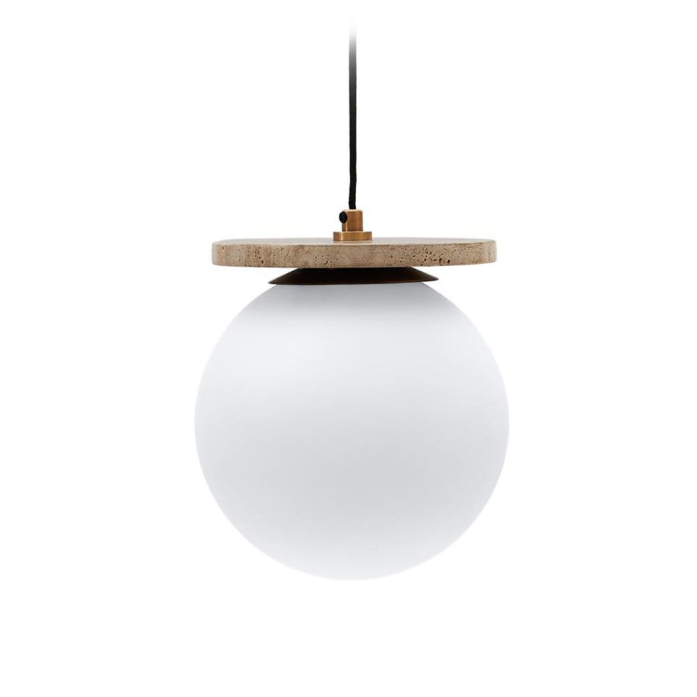 Lustra alba din sticla Malachi Kave Home