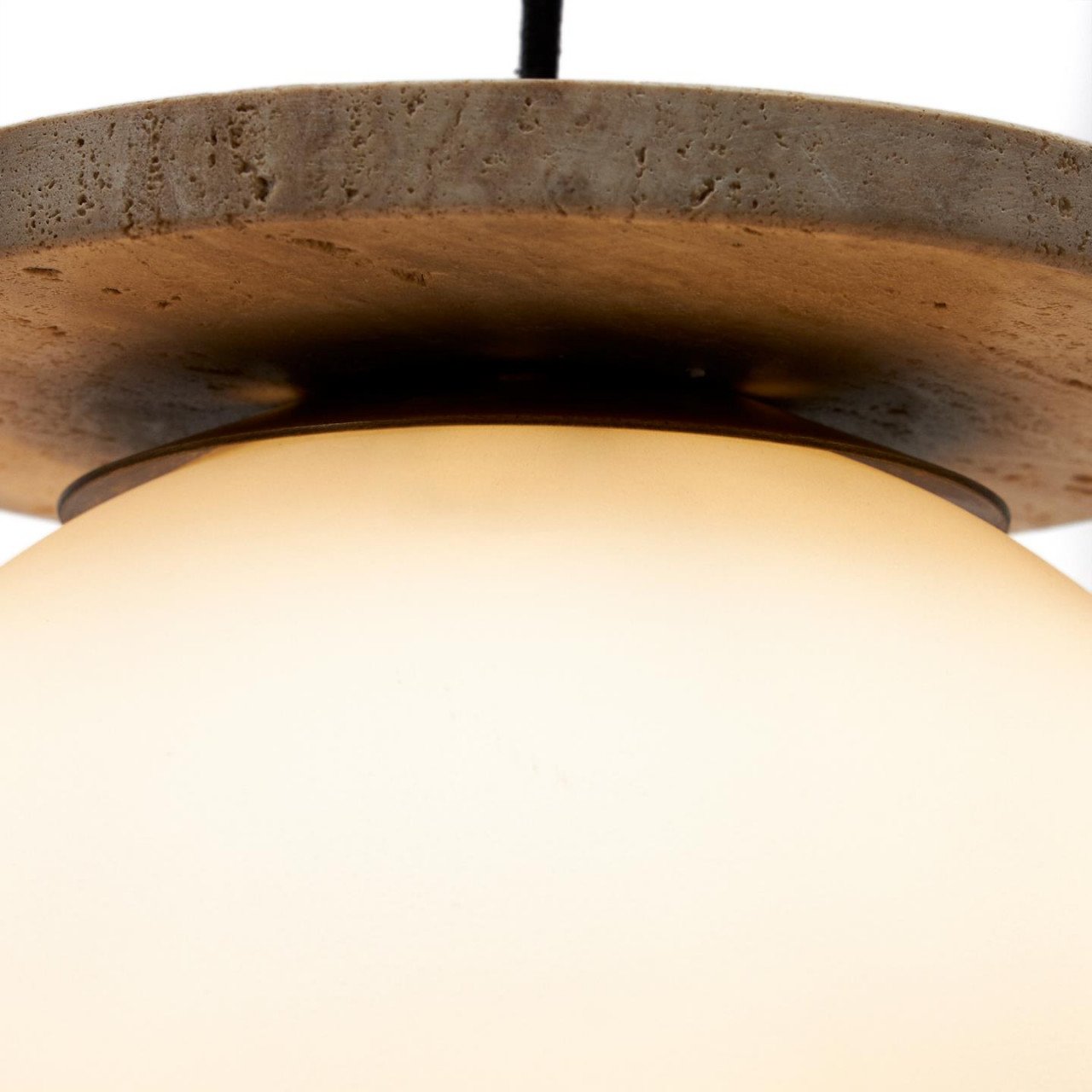 Lustra alba din sticla Malachi Kave Home
