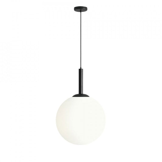 Lustra alba/neagra din sticla cu 3 becuri Bosso Aldex