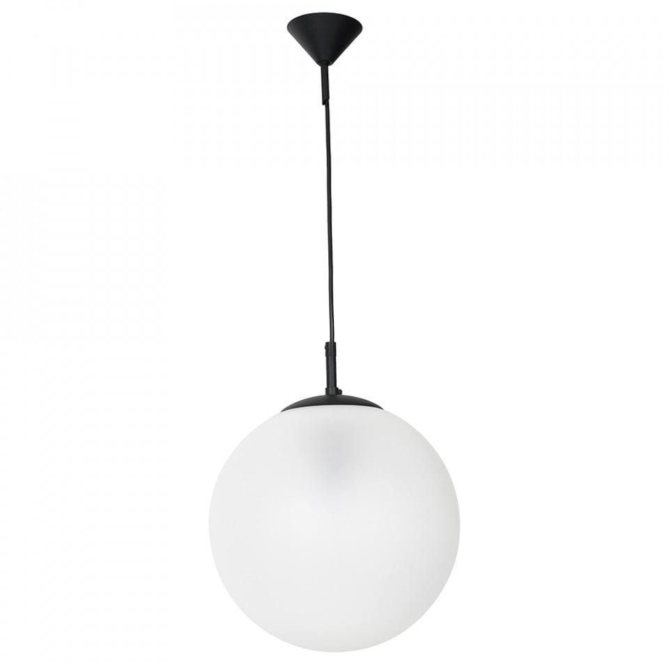 Lustra alba/neagra din sticla Globus Aldex