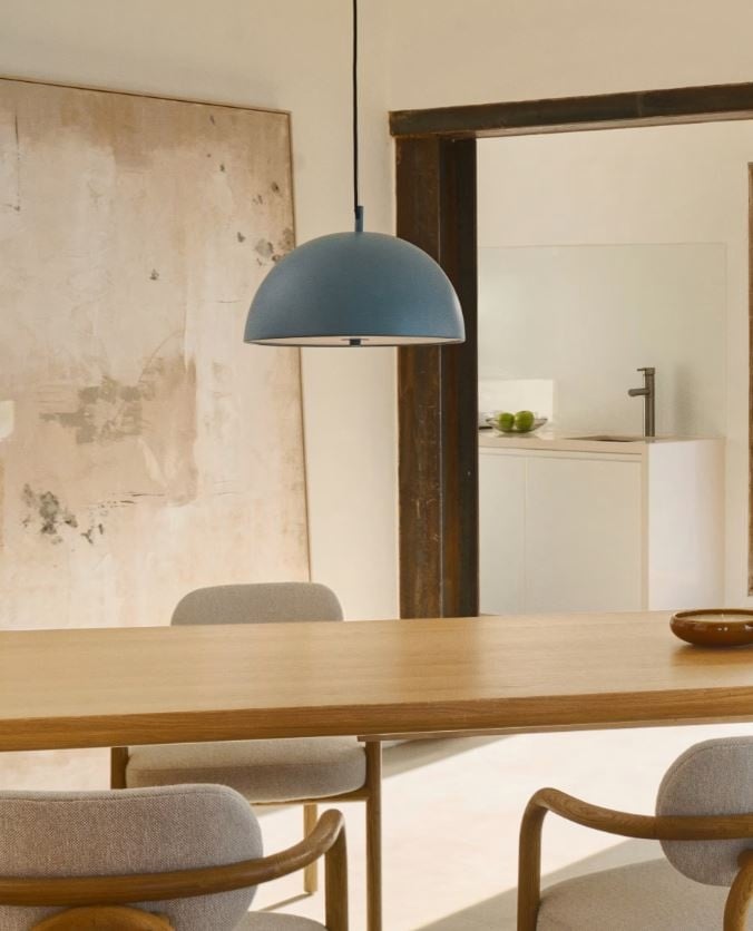 Lustra albastra din metal Catlar Kave Home