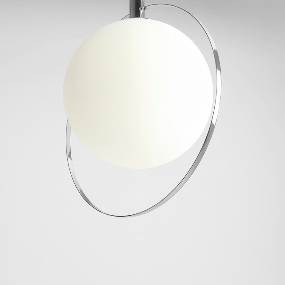Lustra argintie/alba din metal Aura Aldex