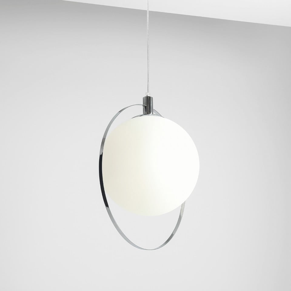 Lustra argintie/alba din metal Aura Aldex