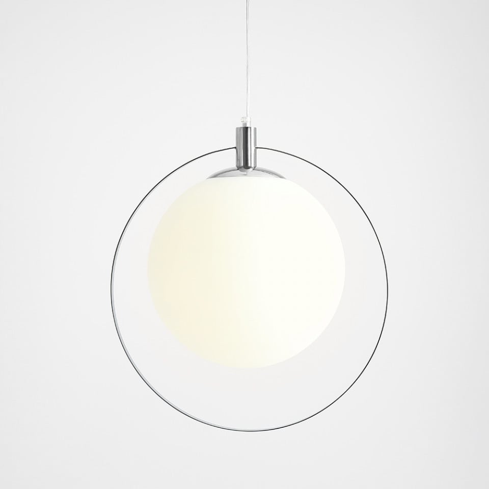 Lustra argintie/alba din metal Aura Aldex