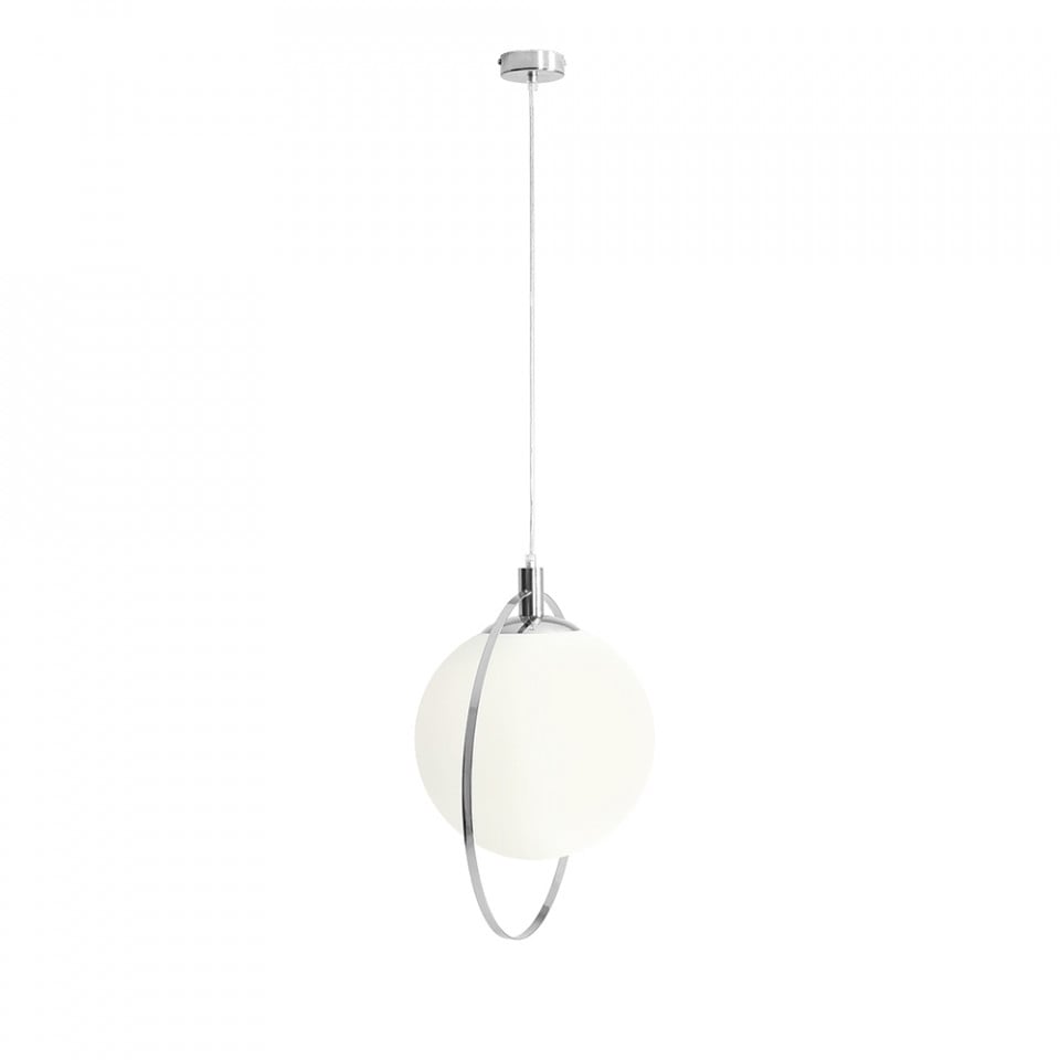 Lustra argintie/alba din metal Aura Aldex
