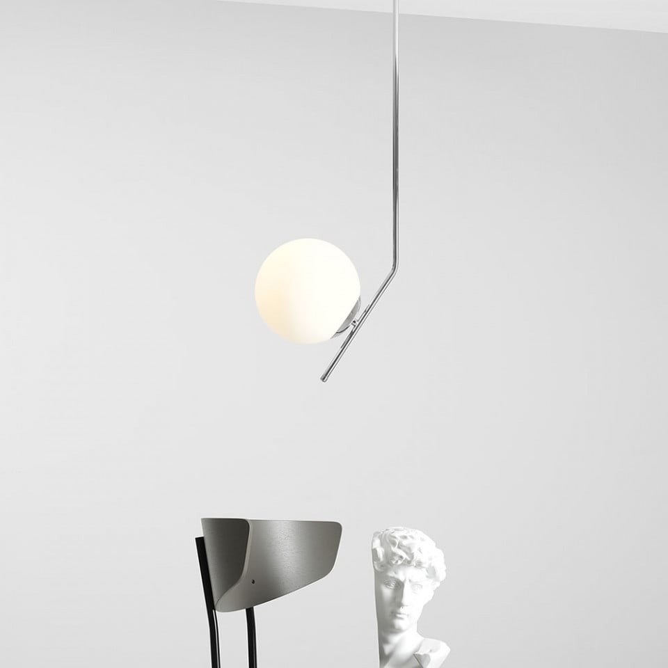 Lustra argintie din metal Gallia Long Aldex