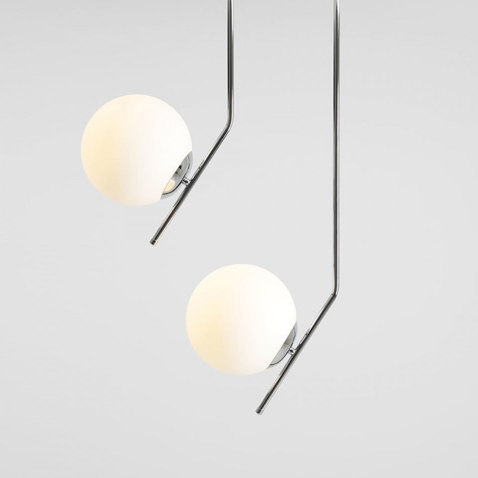 Lustra argintie din metal Gallia Long Aldex