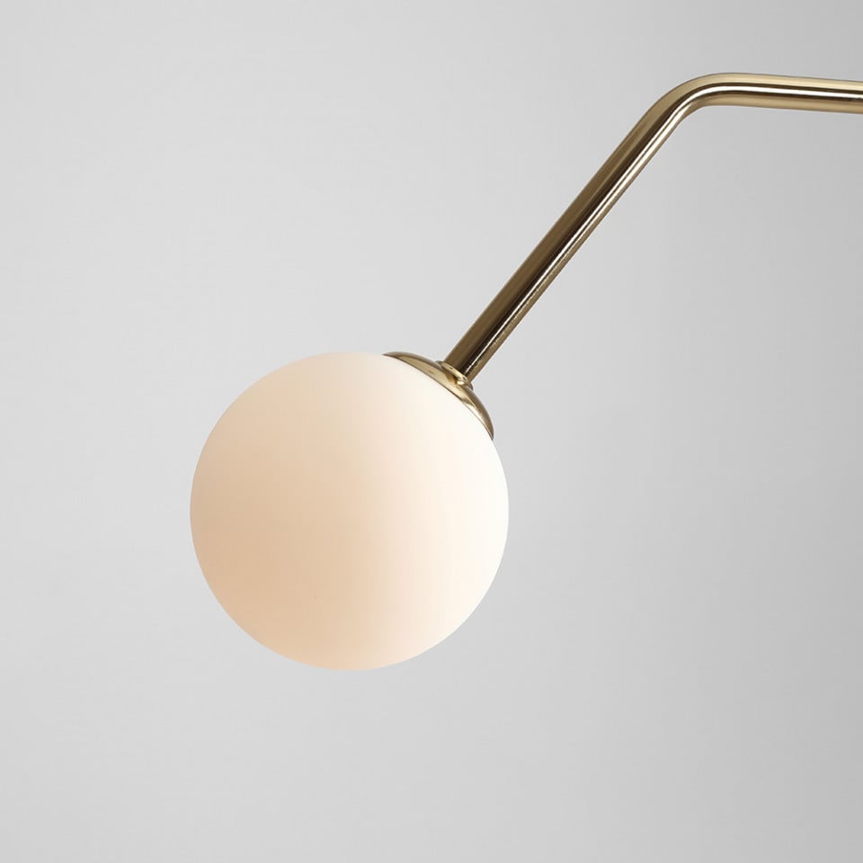 Lustra aurie/alba din metal cu 2 becuri Pure Aldex