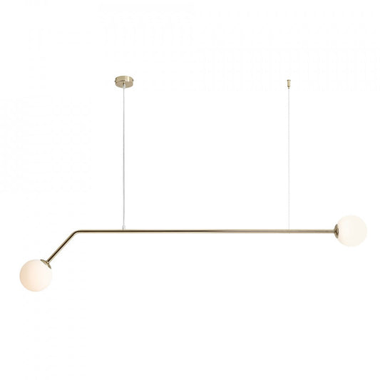 Lustra aurie/alba din metal cu 2 becuri Pure Aldex
