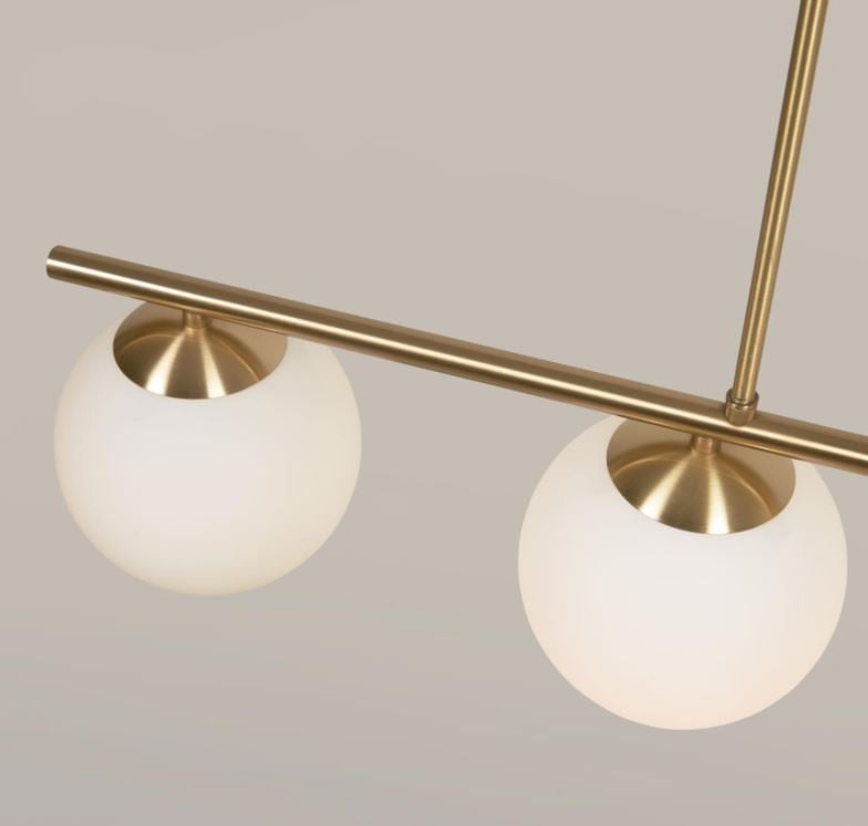 Lustra aurie din metal cu 4 becuri Mahala Long Kave Home