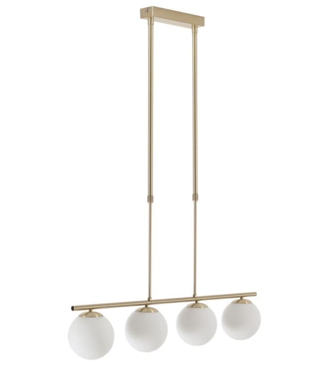 Lustra aurie din metal cu 4 becuri Mahala Long Kave Home